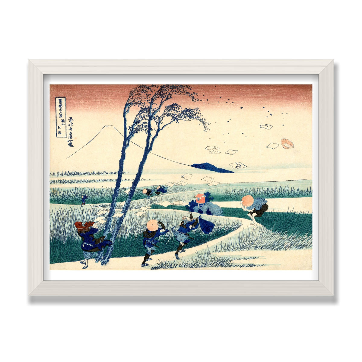 Ejiri in Suruga Province, 12 × 16 in, White Oak frame