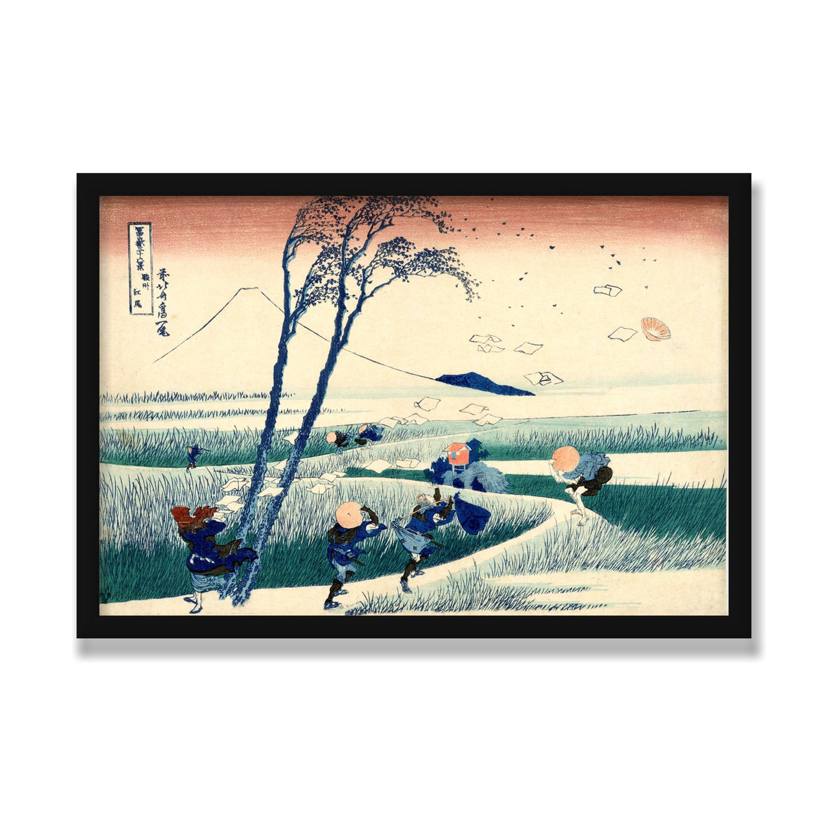 Ejiri in Suruga Province, 16 × 24 in, Black Satin frame