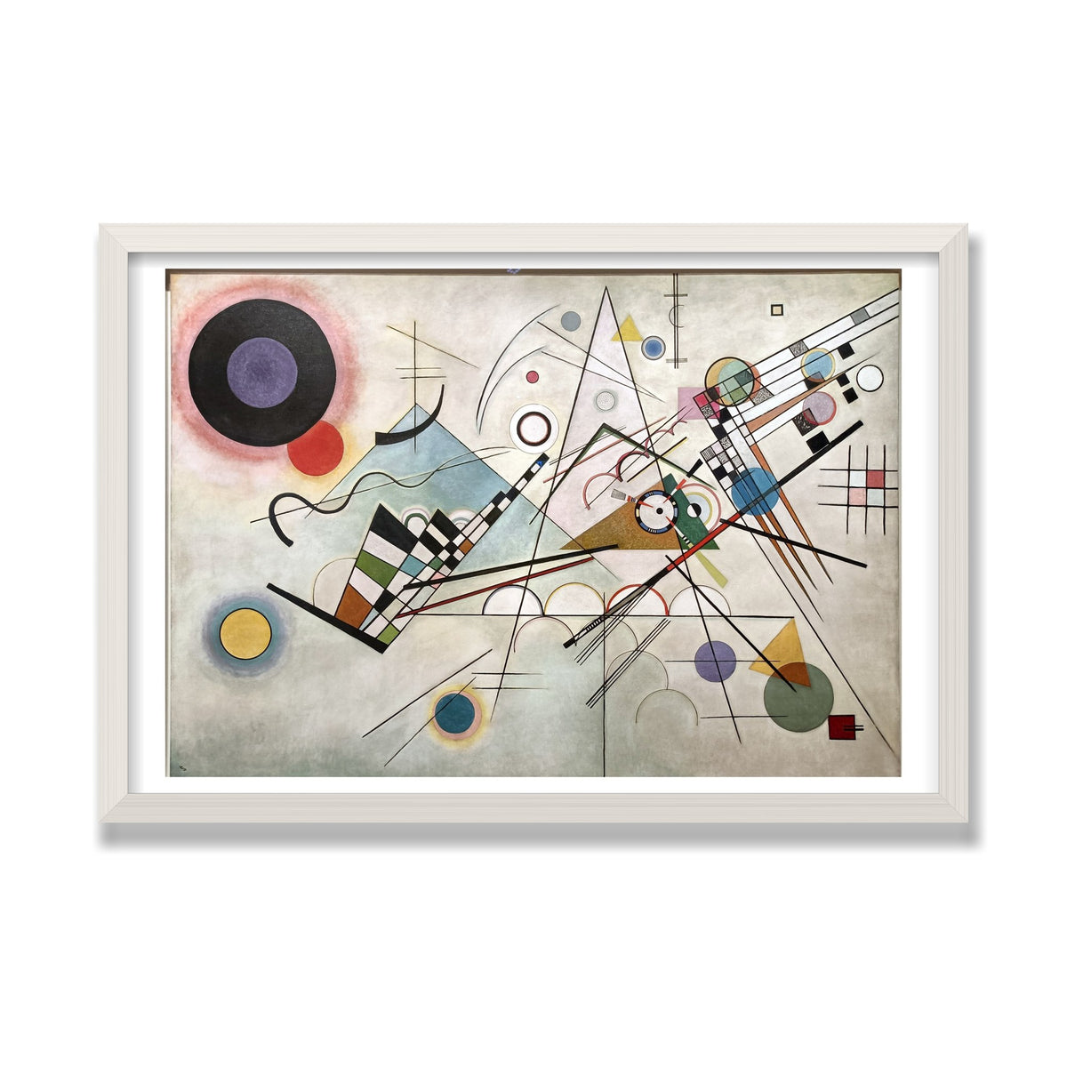 Composition VIII, 16 × 24 in, White Oak frame