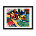 Landscape with Two Poplars, 12 × 16 in, Black Oak frame