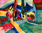 Landscape with Two Poplars, unframed artwork