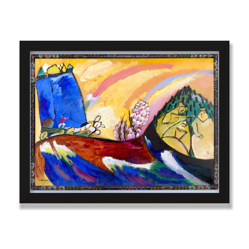 Painting with Troika, 12 × 16 in, Black Oak frame