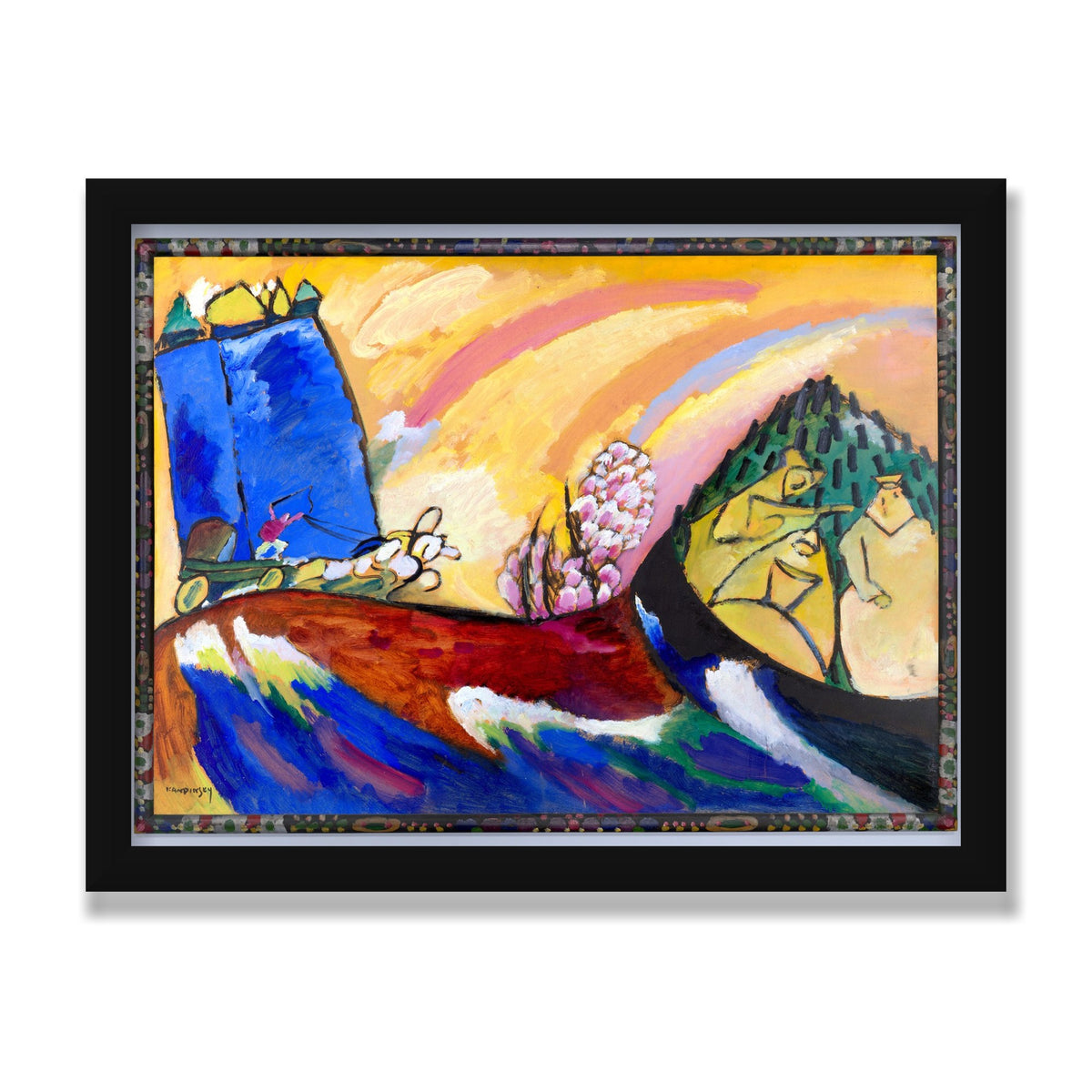 Painting with Troika, 12 × 16 in, Black Satin frame