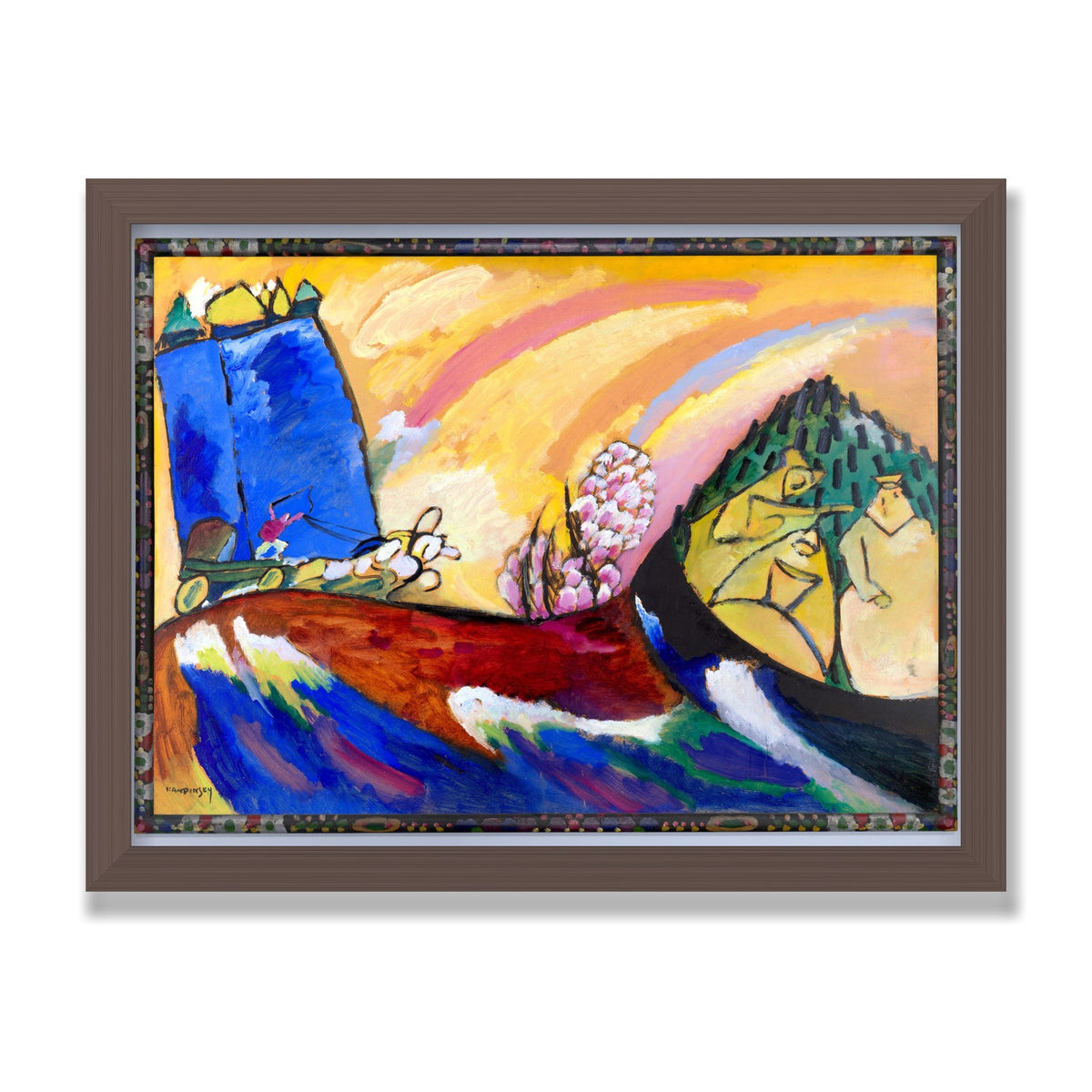 Painting with Troika, 12 × 16 in, Walnut frame
