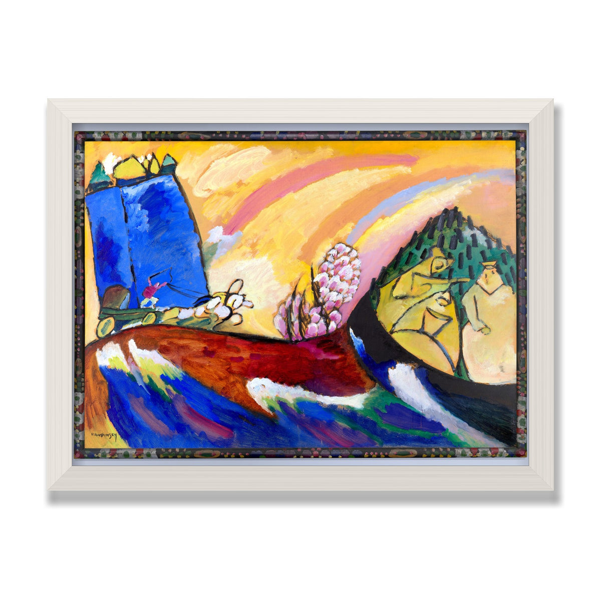 Painting with Troika, 12 × 16 in, White Oak frame