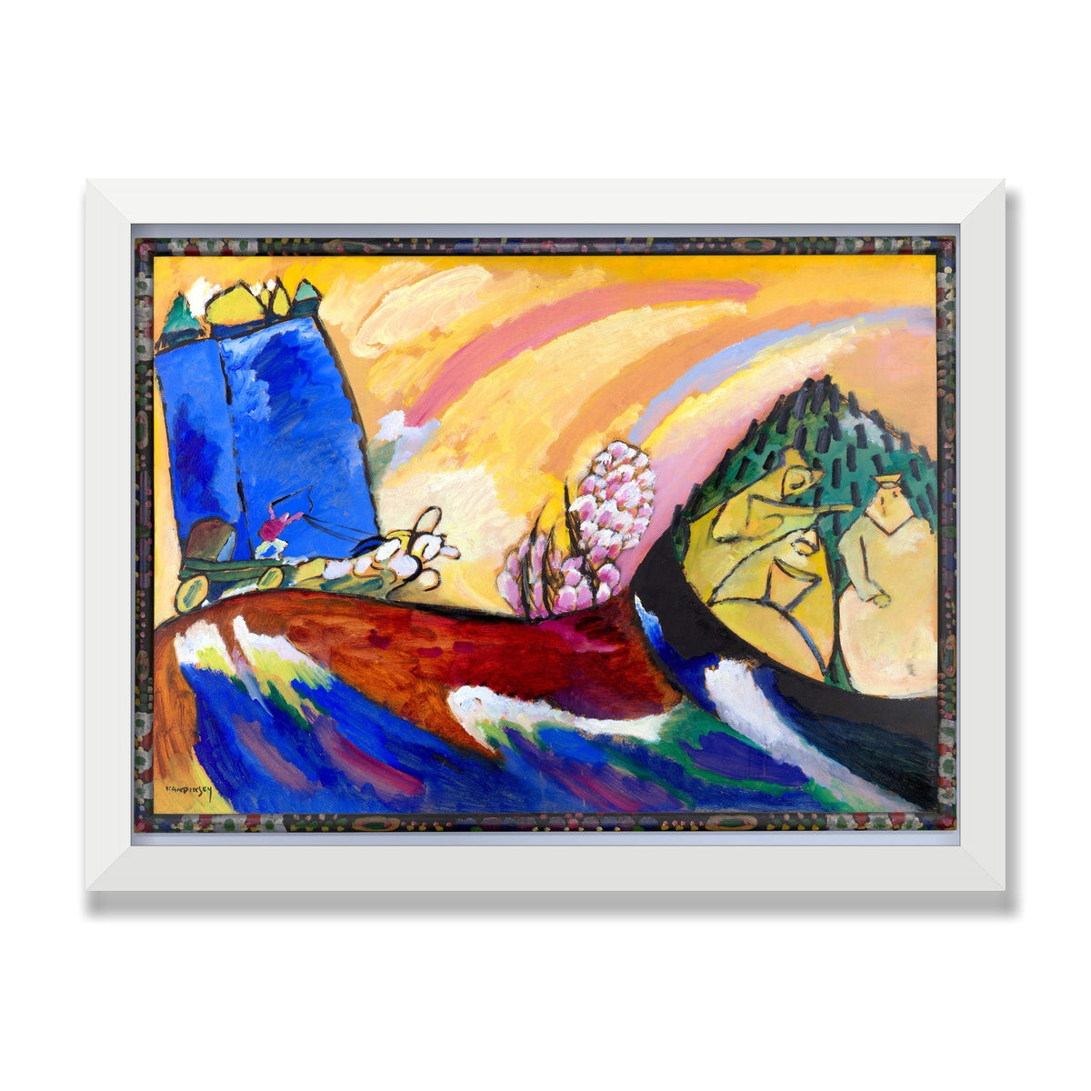 Painting with Troika, 12 × 16 in, White Satin frame