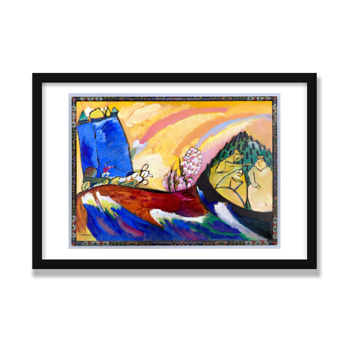 Painting with Troika, 16 × 24 in, Black Satin frame