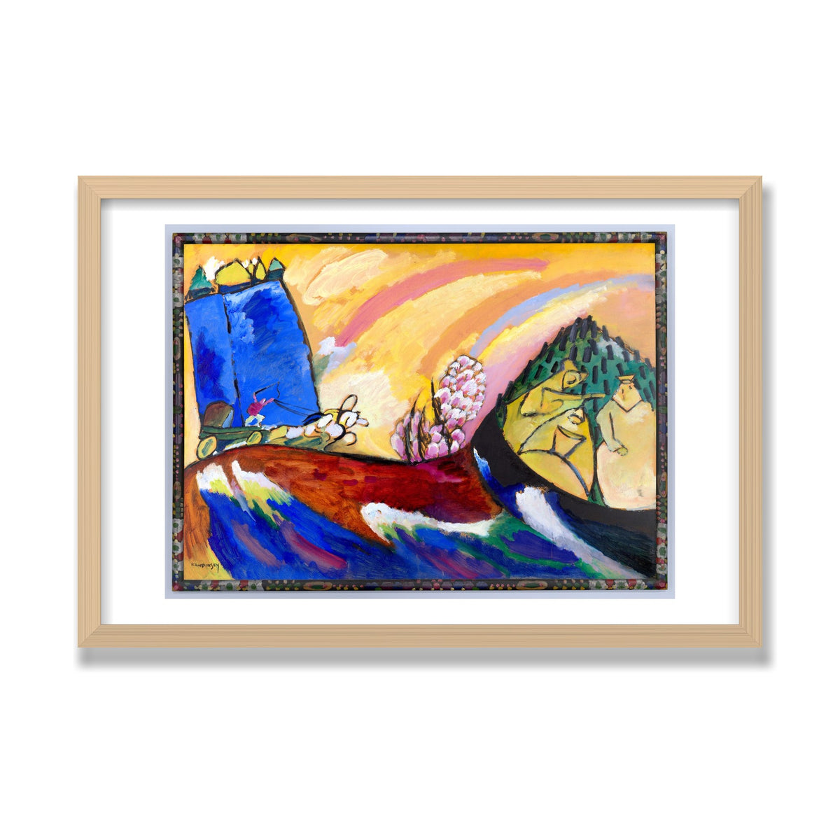 Painting with Troika, 16 × 24 in, Natural Oak frame