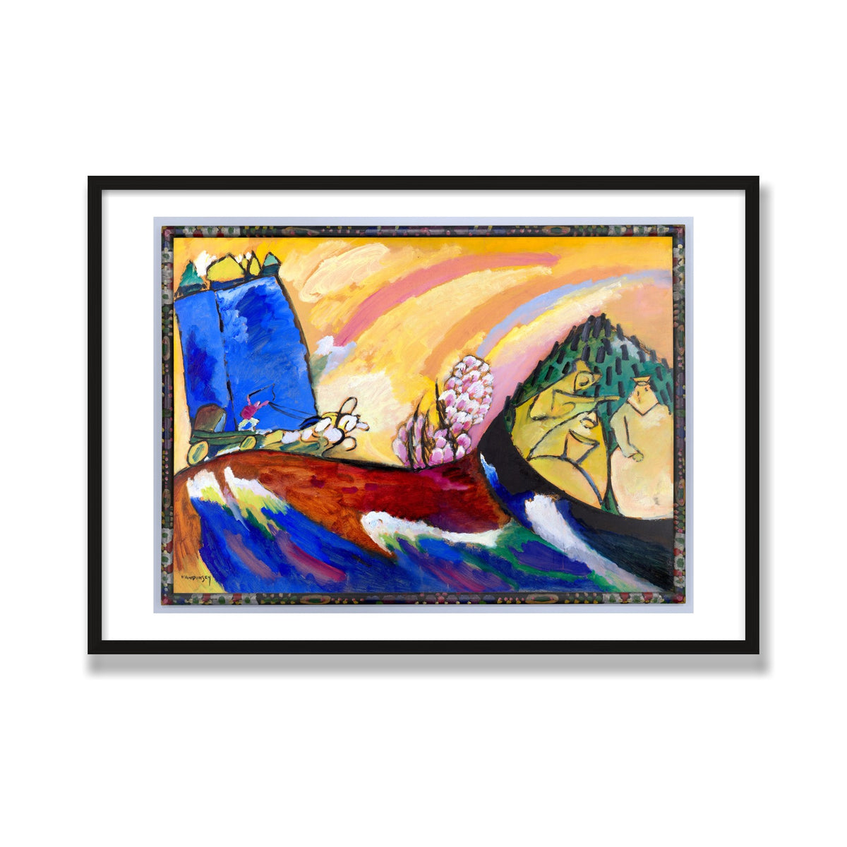 Painting with Troika, 28 × 40 in, Black Oak frame