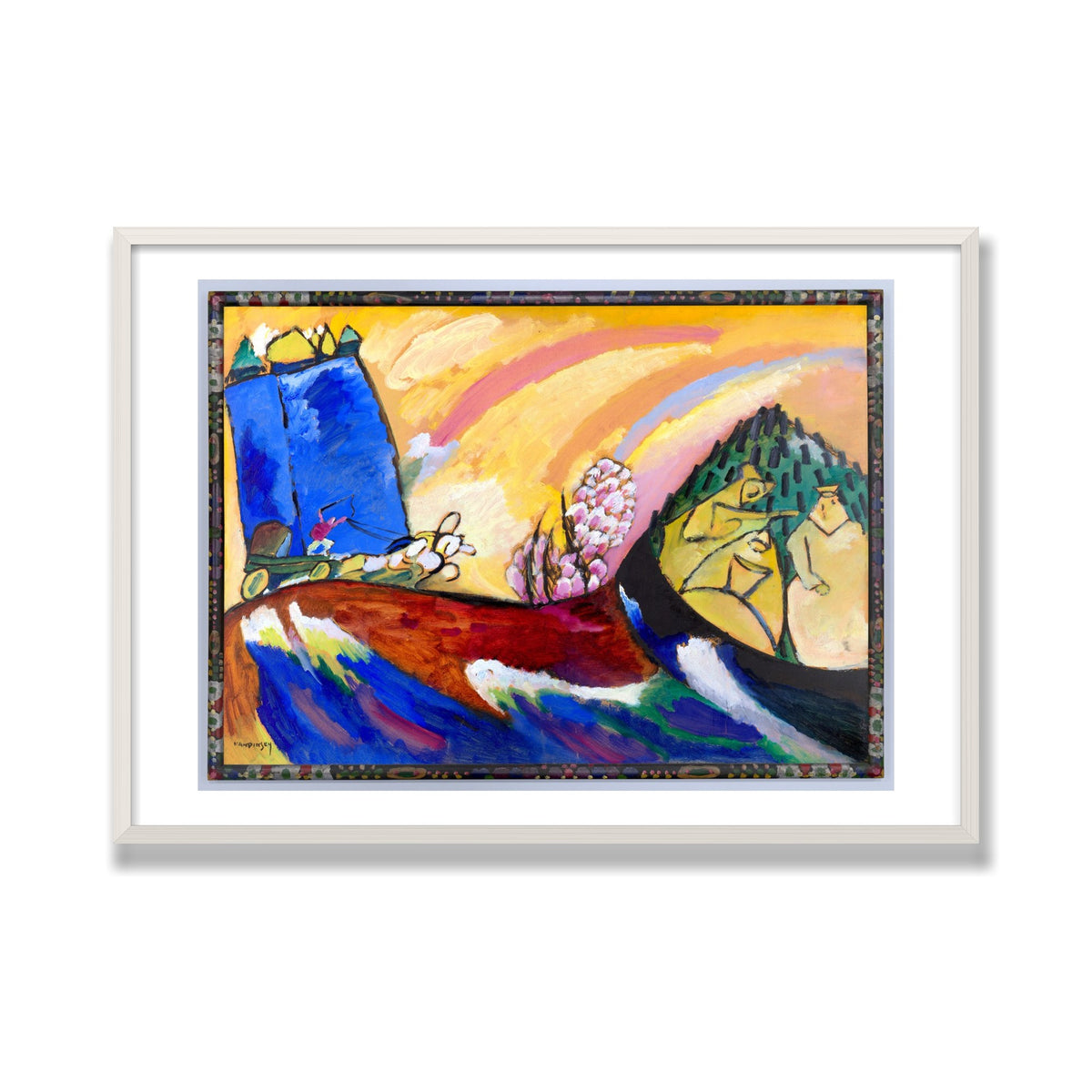 Painting with Troika, 28 × 40 in, White Oak frame