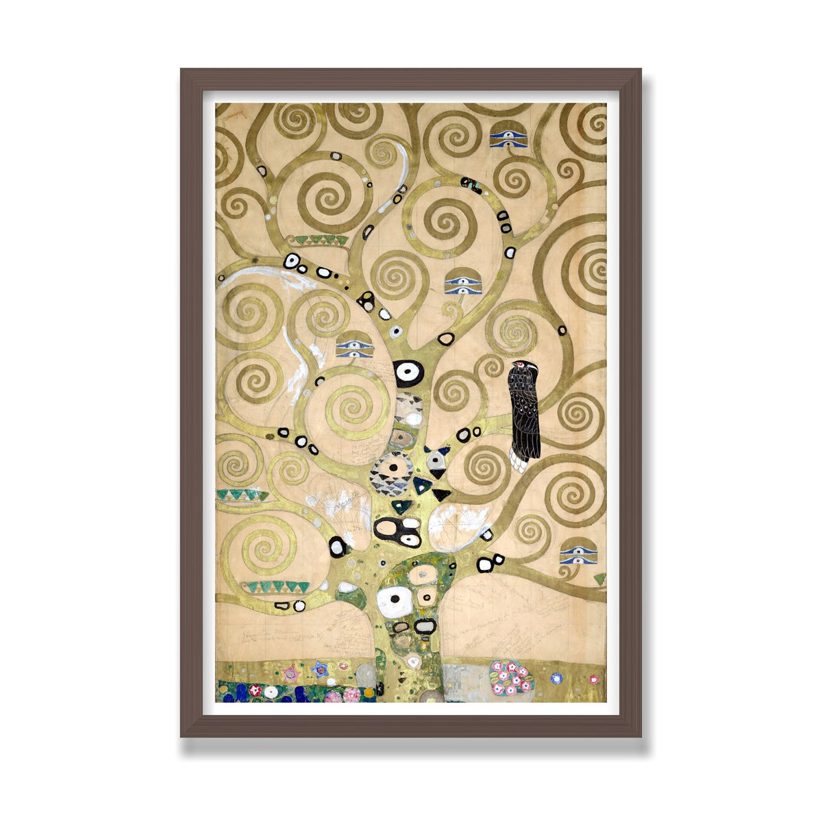 The Tree of Life (Stoclet Frieze), 16 × 24 in, Walnut frame