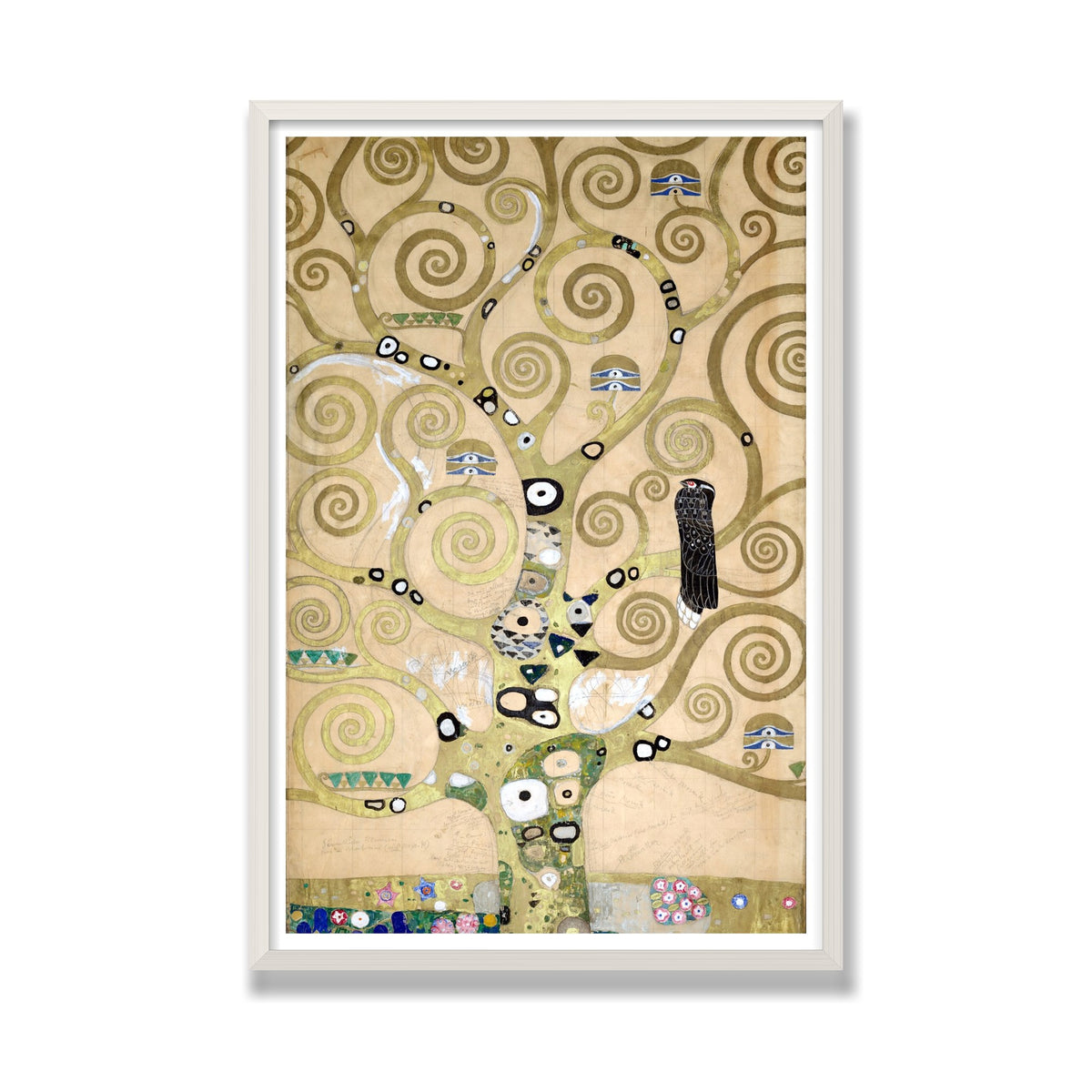 The Tree of Life (Stoclet Frieze), 24 × 36 in, White Oak frame