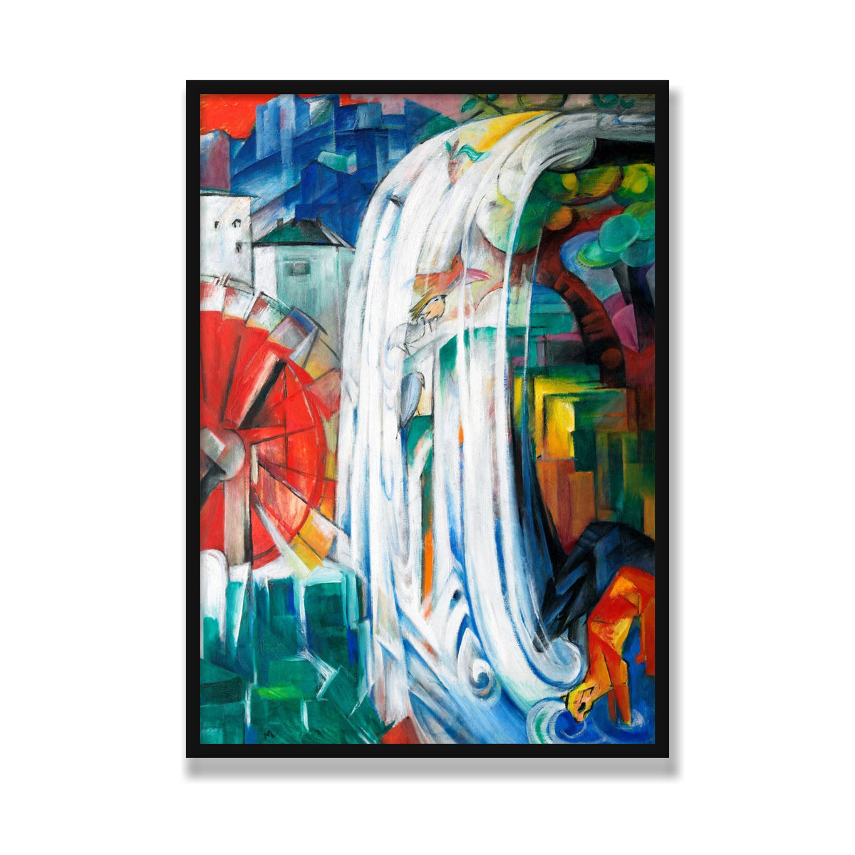 The Bewitched Mill, 28 × 40 in, Black Satin frame
