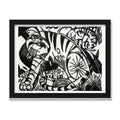 Tiger, 12 × 16 in, Black Oak frame