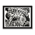 Tiger, 12 × 16 in, Black Oak frame