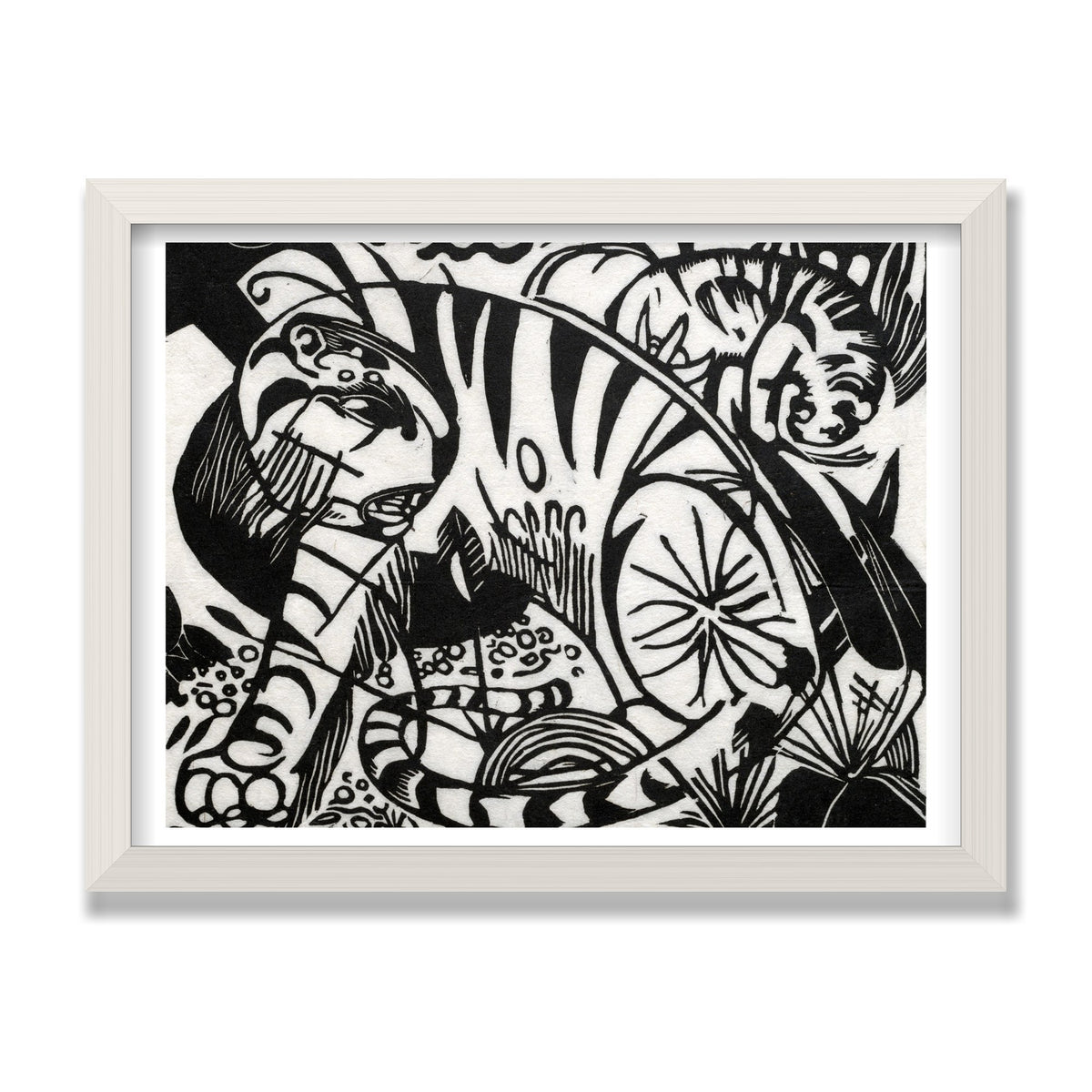 Tiger, 12 × 16 in, White Oak frame