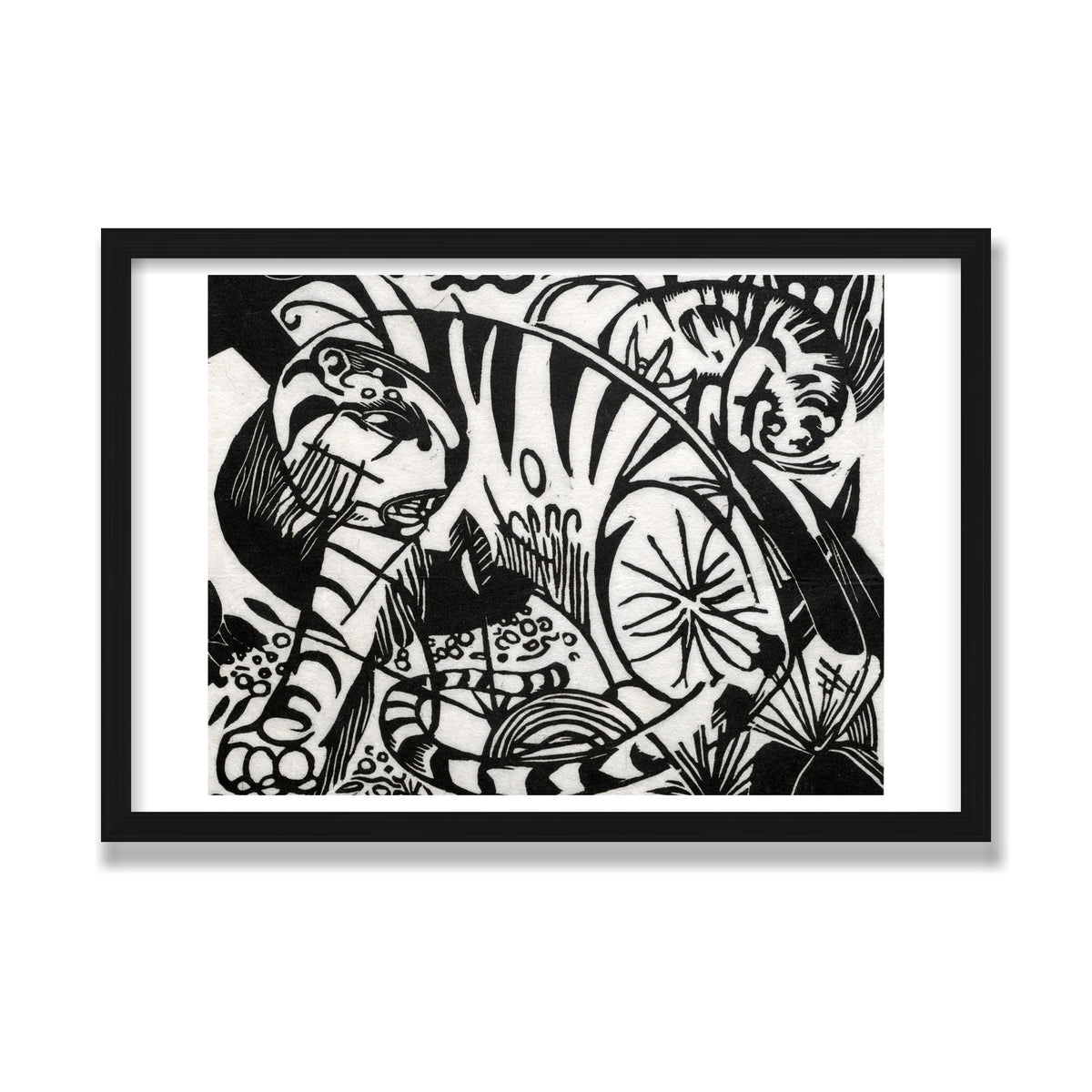 Tiger, 16 × 24 in, Black Oak frame