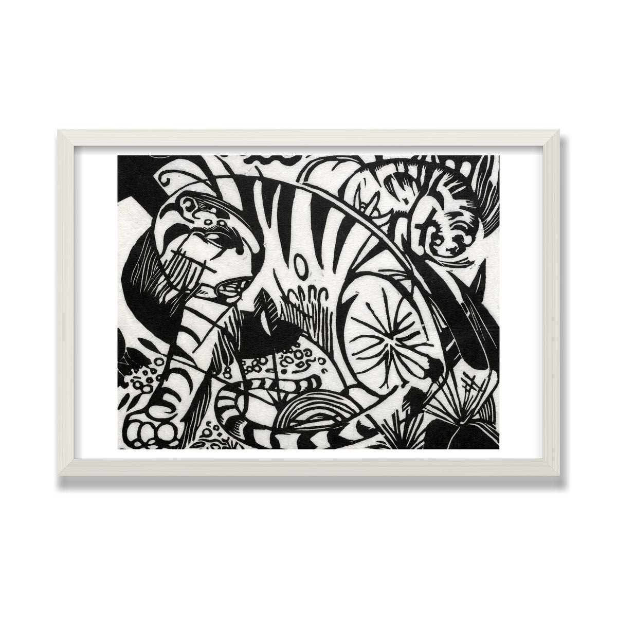 Tiger, 16 × 24 in, White Oak frame