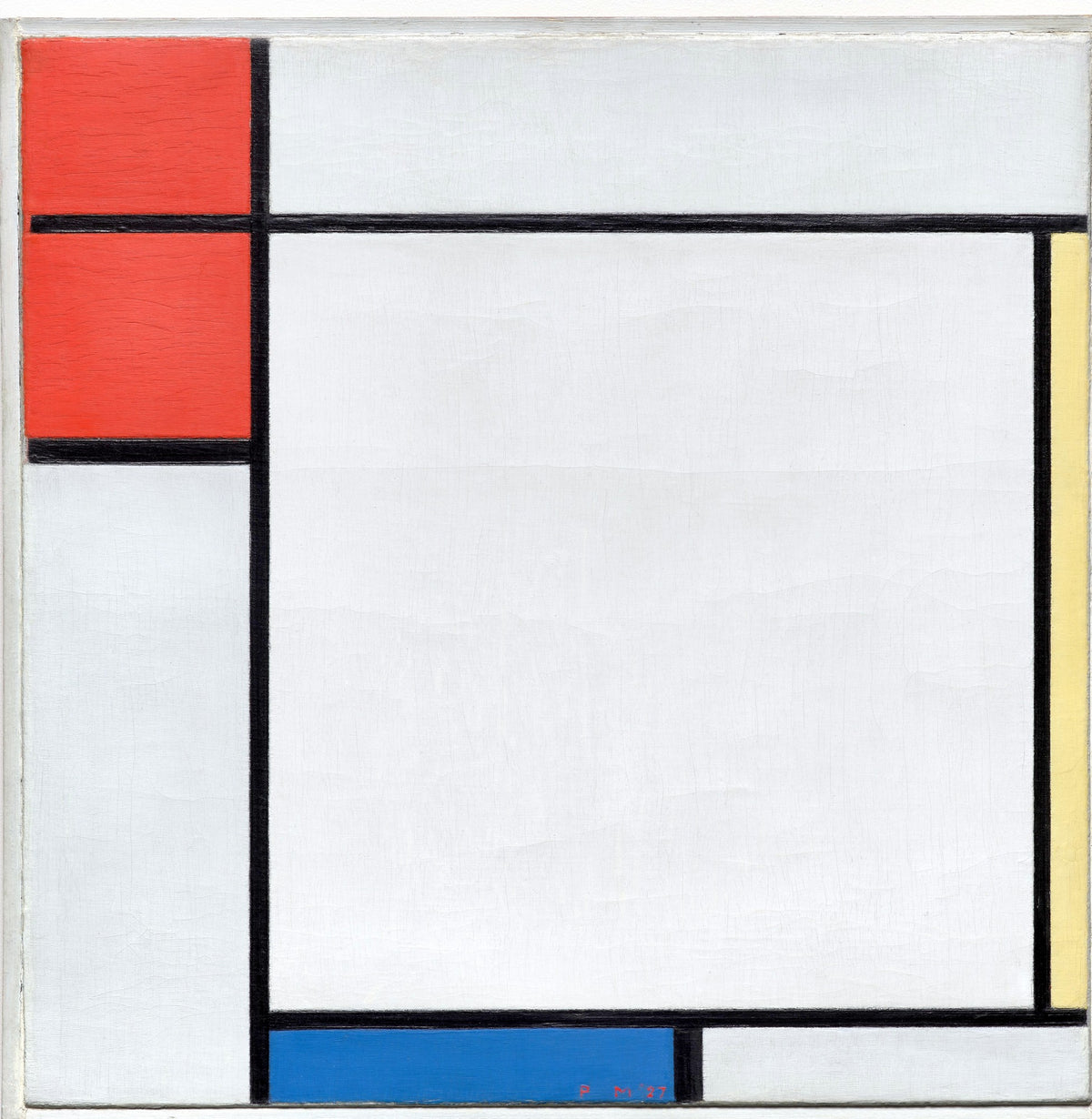Composition with Red, Yellow, and Blue, unframed artwork