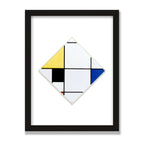 Lozenge Composition, 12 × 16 in, Black Oak frame
