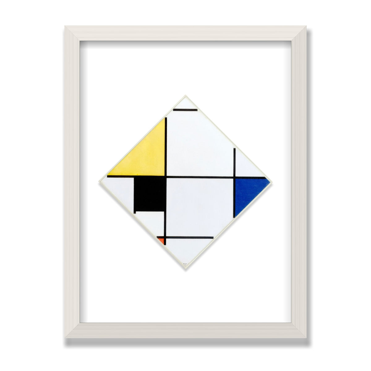 Lozenge Composition, 12 × 16 in, White Oak frame