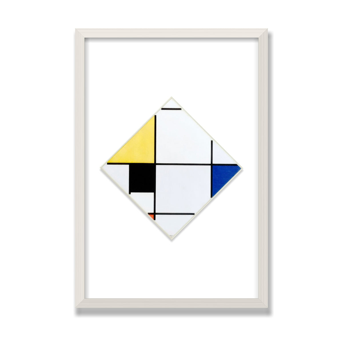 Lozenge Composition, 16 × 24 in, White Oak frame