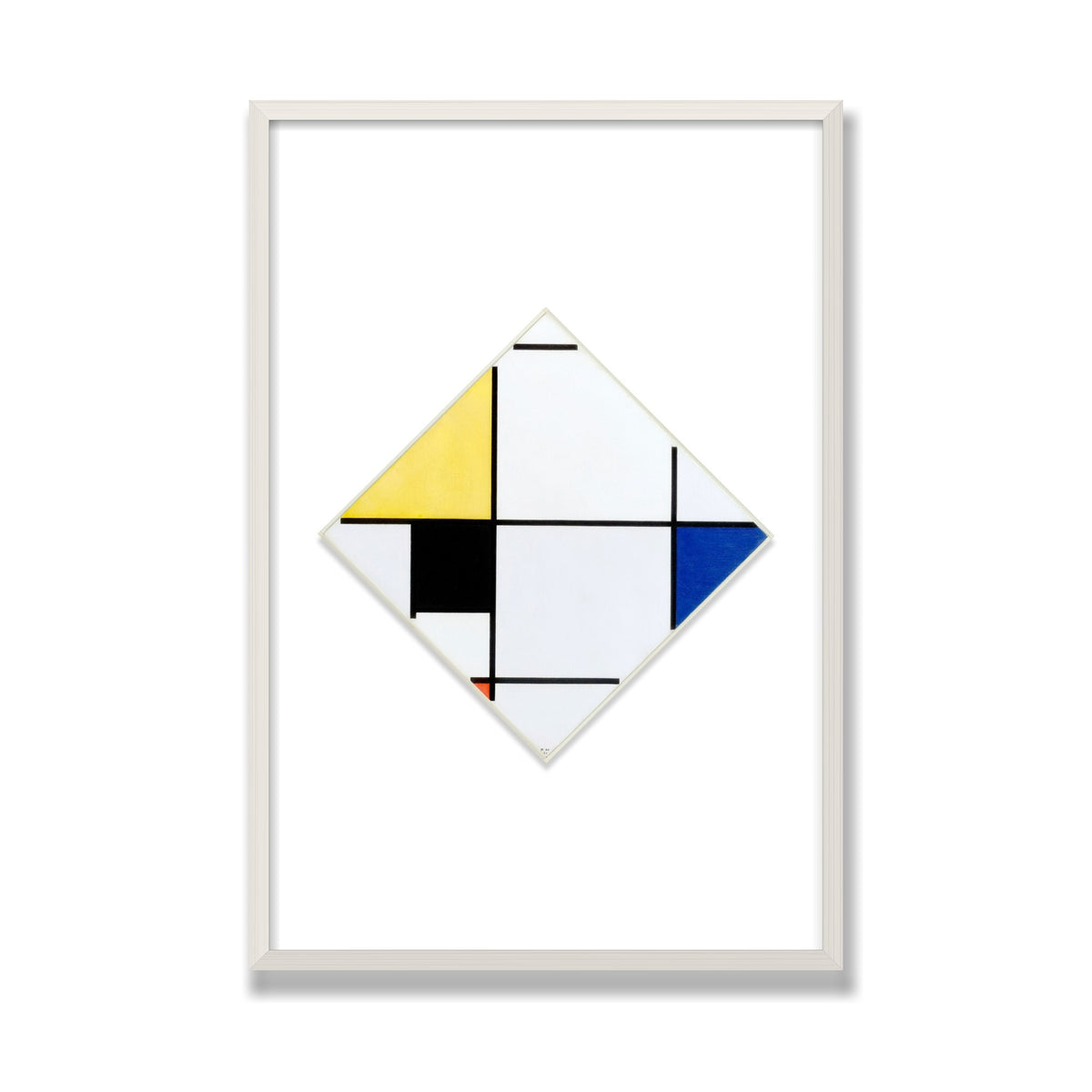 Lozenge Composition, 24 × 36 in, White Oak frame