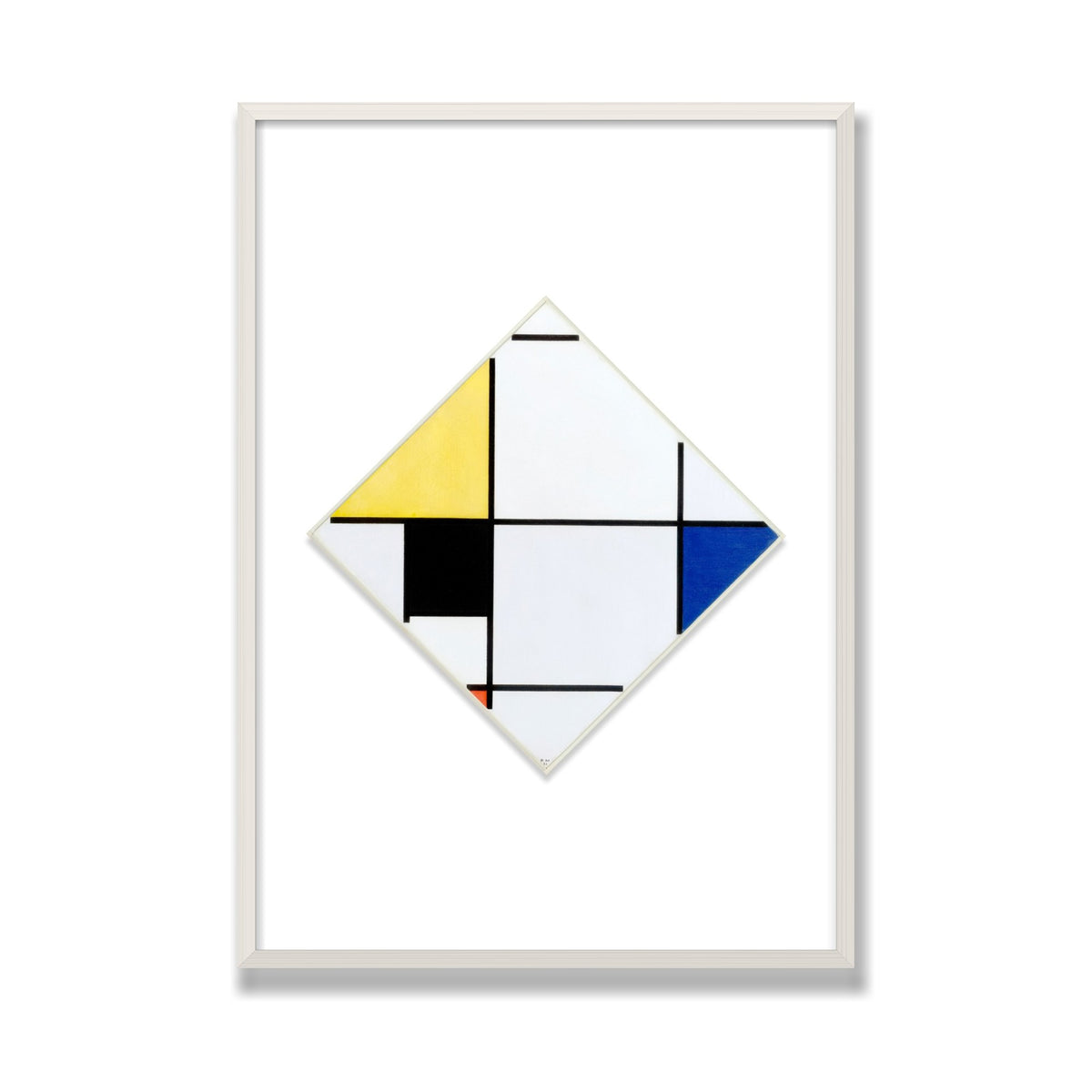 Lozenge Composition, 28 × 40 in, White Oak frame