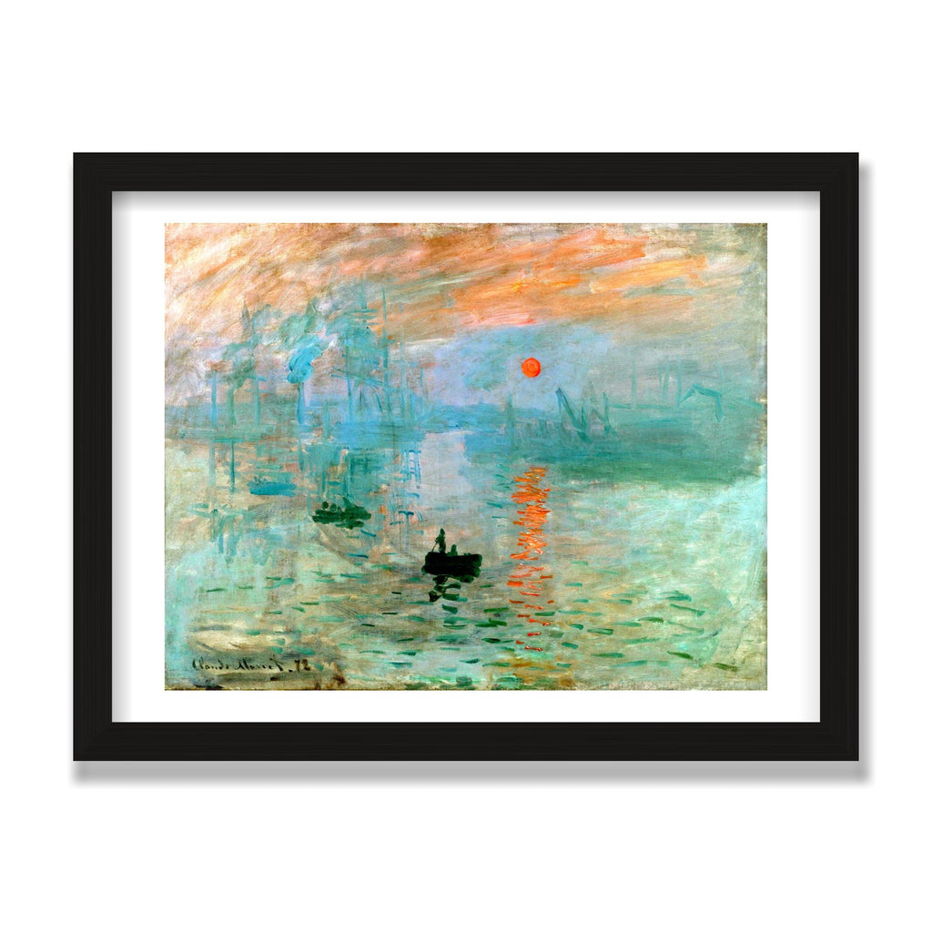 Impression, Sunrise, 12 × 16 in, Black Oak frame