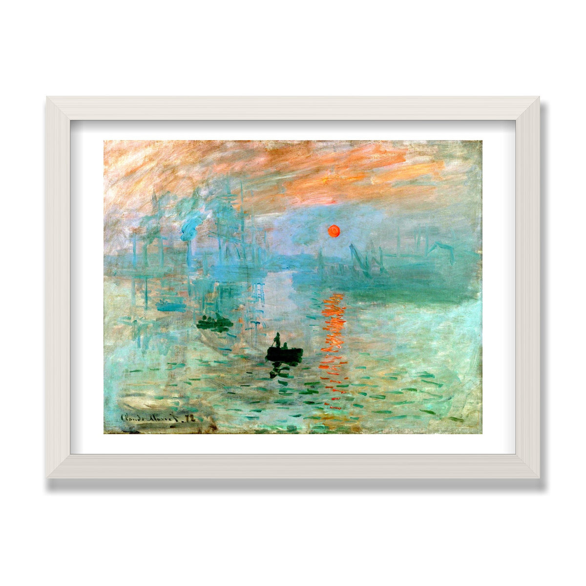 Impression, Sunrise, 12 × 16 in, White Oak frame