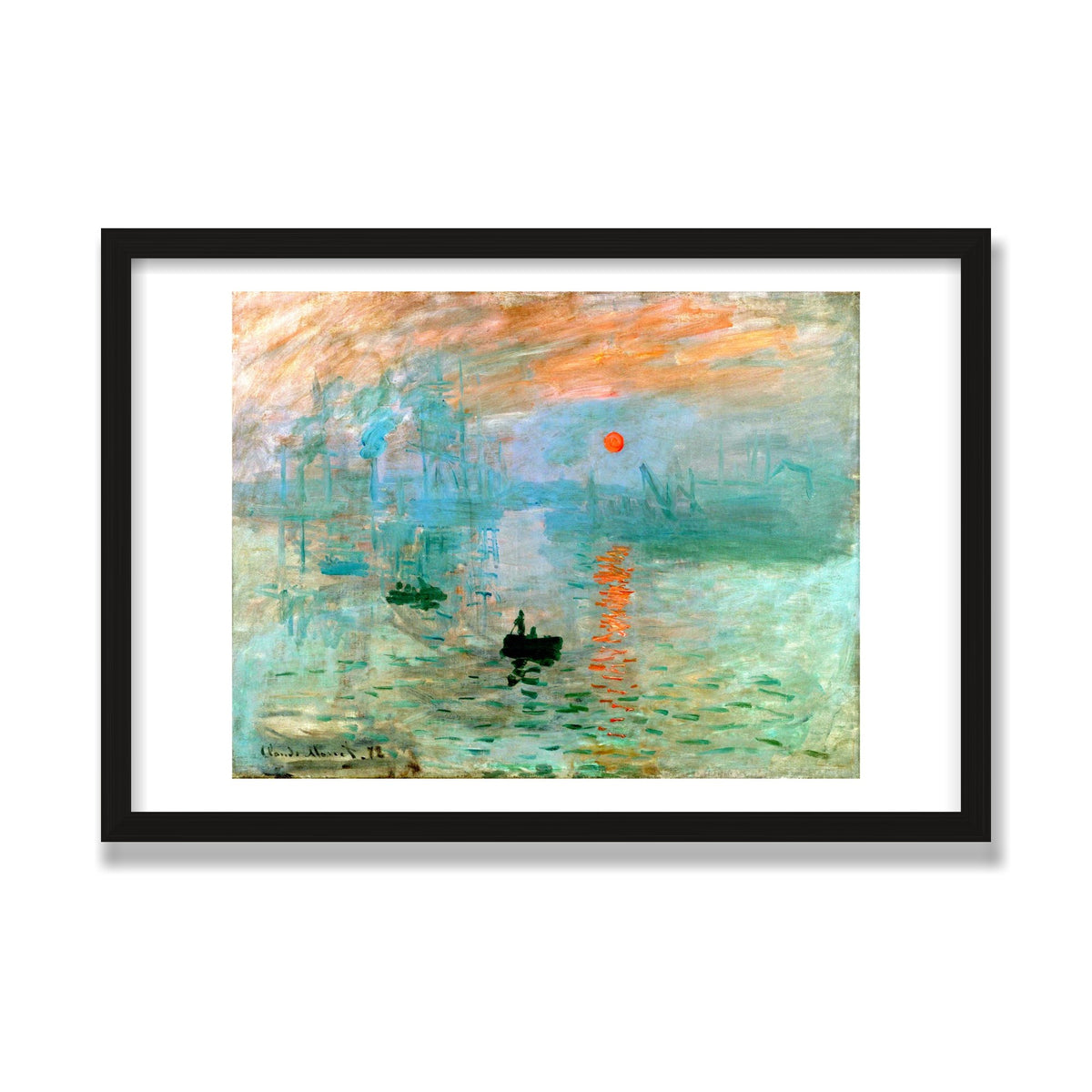 Impression, Sunrise, 16 × 24 in, Black Oak frame
