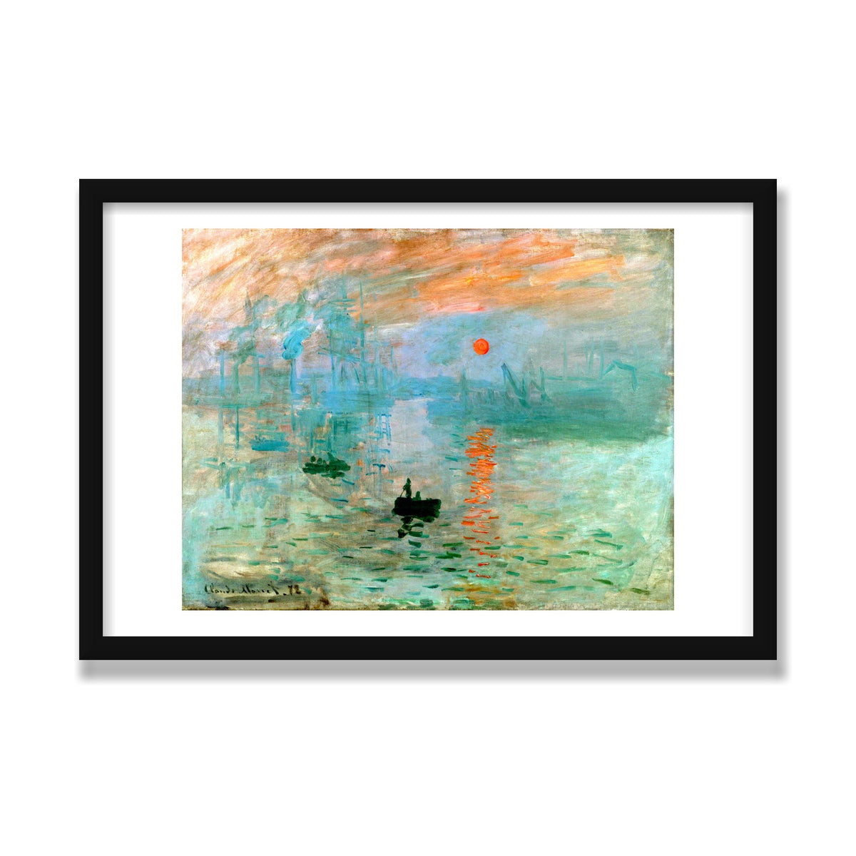 Impression, Sunrise, 16 × 24 in, Black Satin frame