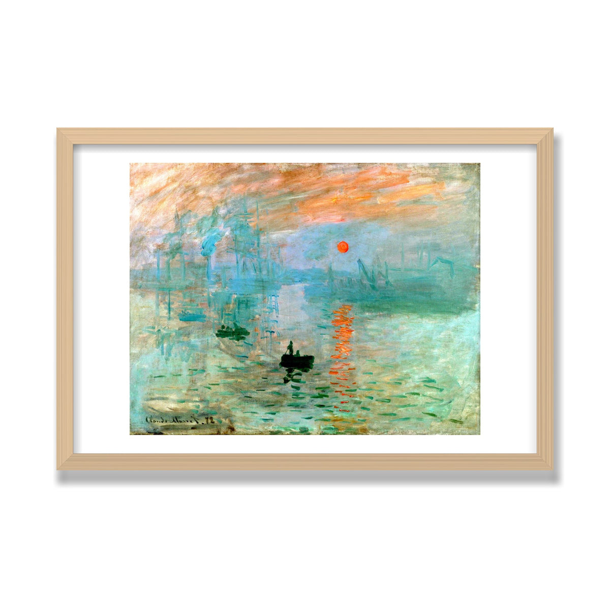 Impression, Sunrise, 16 × 24 in, Natural Oak frame
