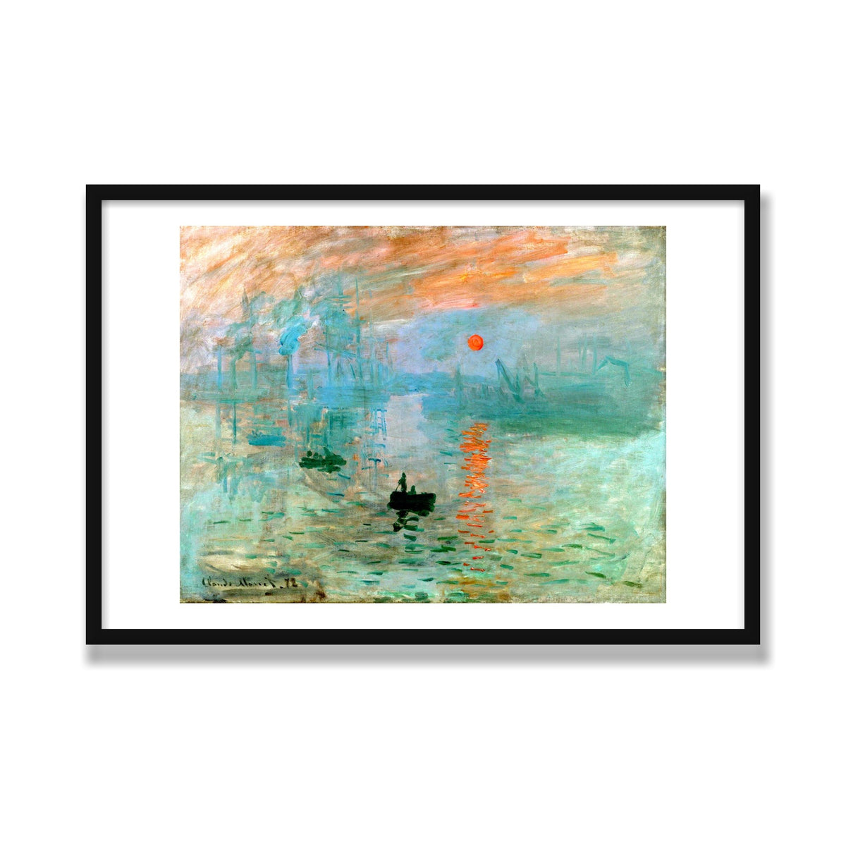 Impression, Sunrise, 24 × 36 in, Black Satin frame