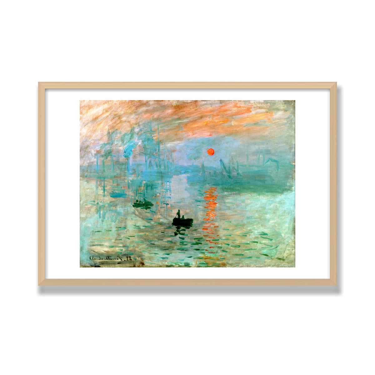Impression, Sunrise, 24 × 36 in, Natural Oak frame