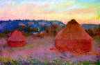 Stacks of Wheat, End of Day, unframed artwork
