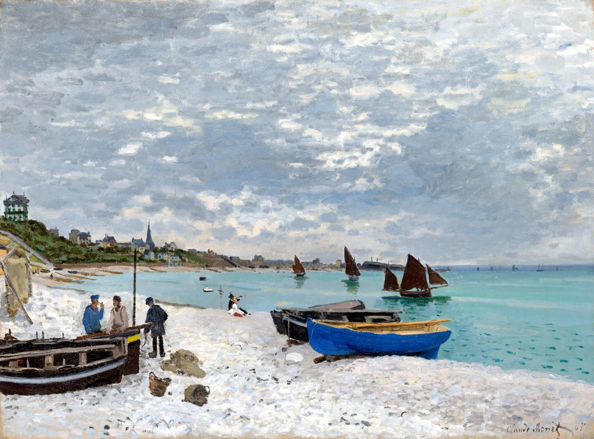 The Beach at Sainte-Adresse, unframed artwork