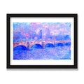 Waterloo Bridge, Sunlight Effect, 12 × 16 in, Black Oak frame