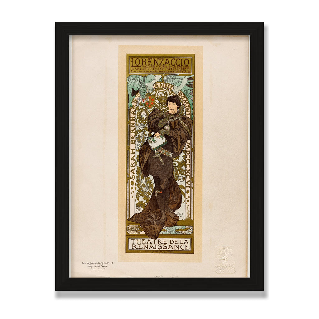 Lorenzaccio, 12 × 16 in, Black Oak frame