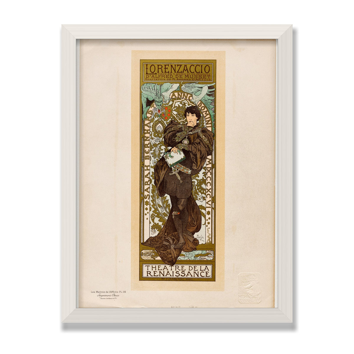 Lorenzaccio, 12 × 16 in, White Oak frame