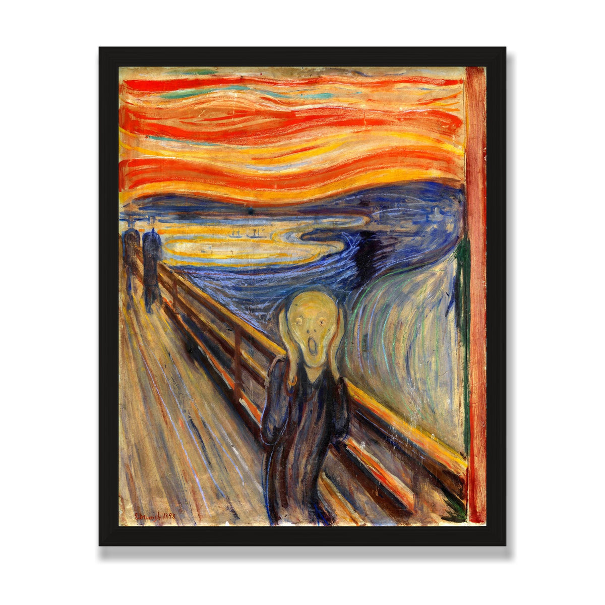 The Scream, 16 × 20 in, Black Oak frame
