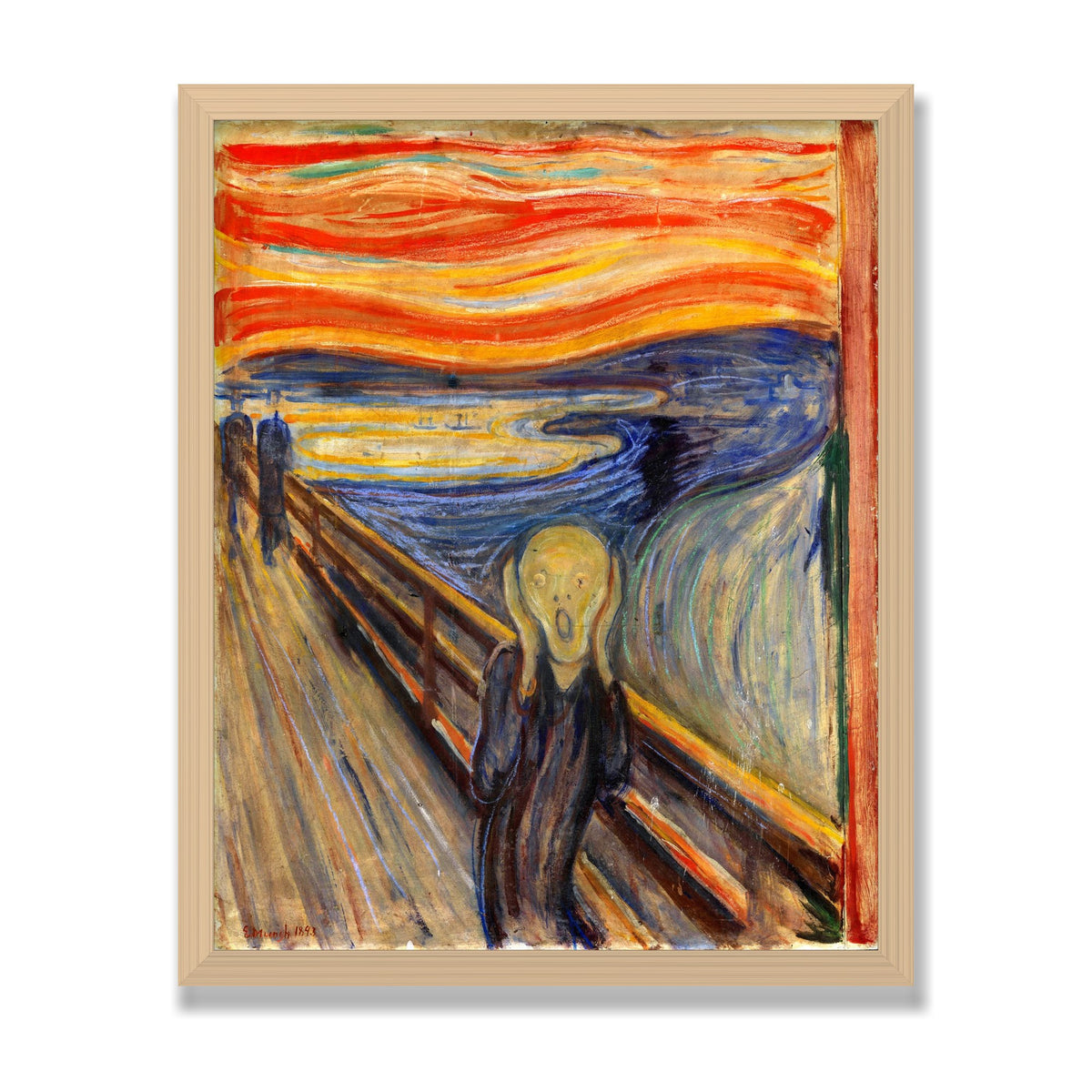 The Scream, 16 × 20 in, Natural Oak frame