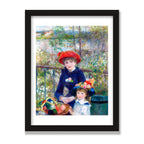 Two Sisters (On the Terrace), 12 × 16 in, Black Oak frame