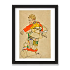 Portrait of a Child, 12 × 16 in, Black Oak frame