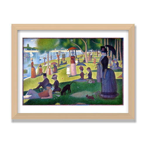 A Sunday on La Grande Jatte, 12 × 16 in, Natural Oak frame
