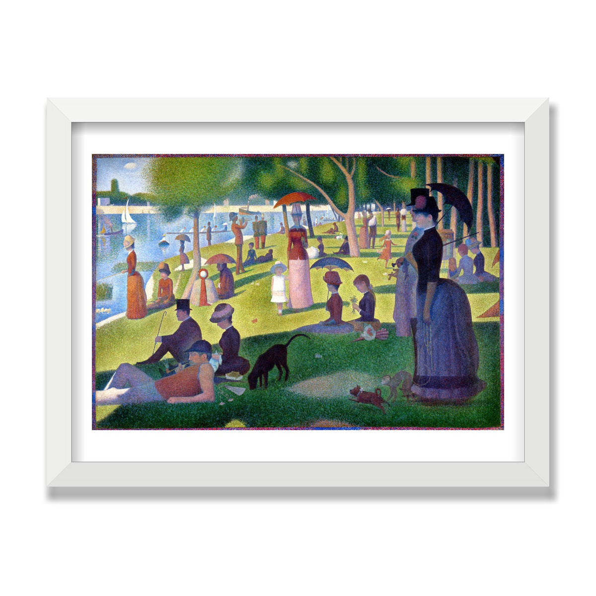 A Sunday on La Grande Jatte, 12 × 16 in, White Satin frame