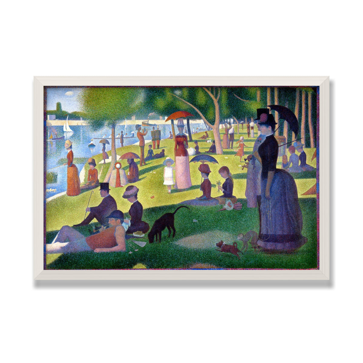 A Sunday on La Grande Jatte, 16 × 24 in, White Oak frame
