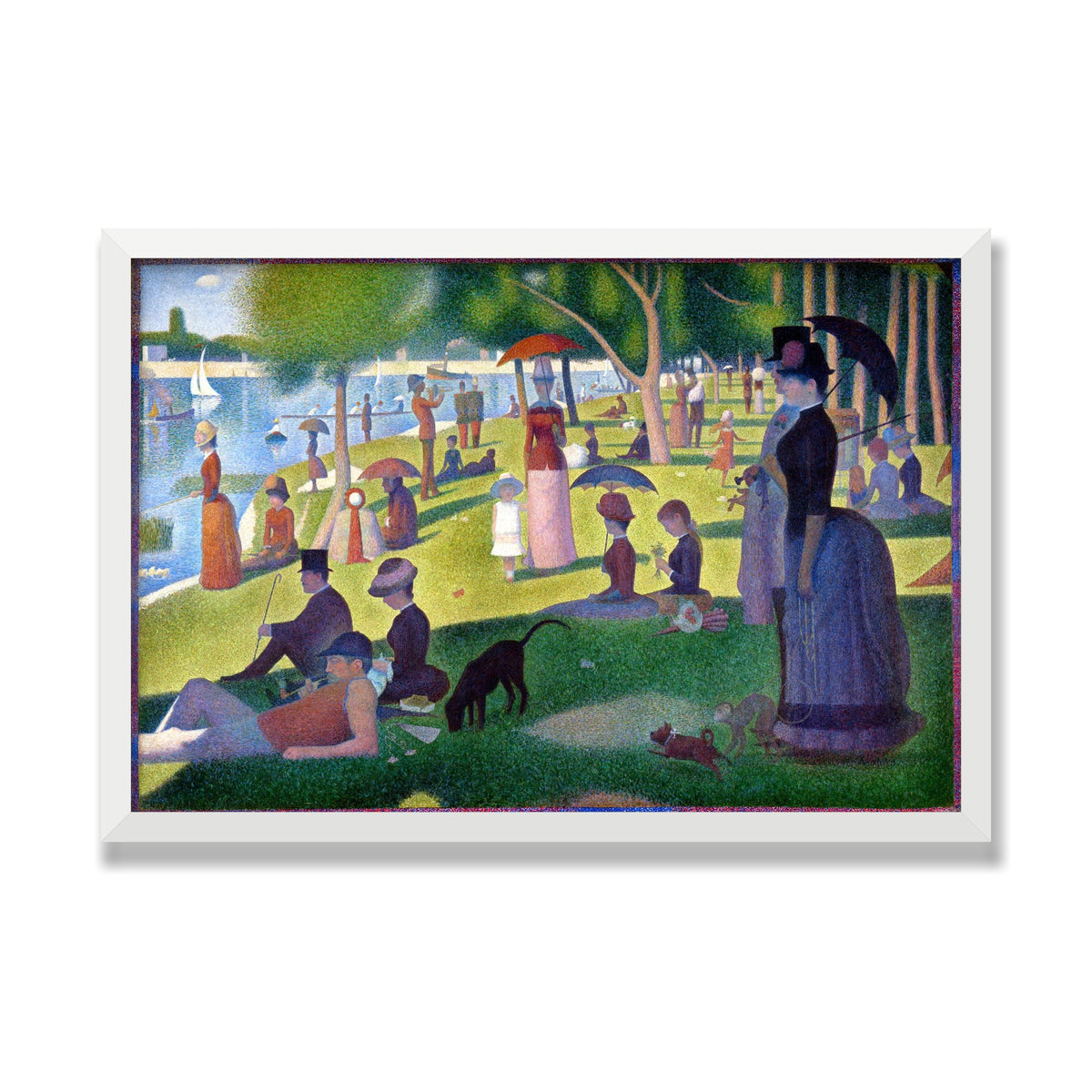A Sunday on La Grande Jatte, 16 × 24 in, White Satin frame