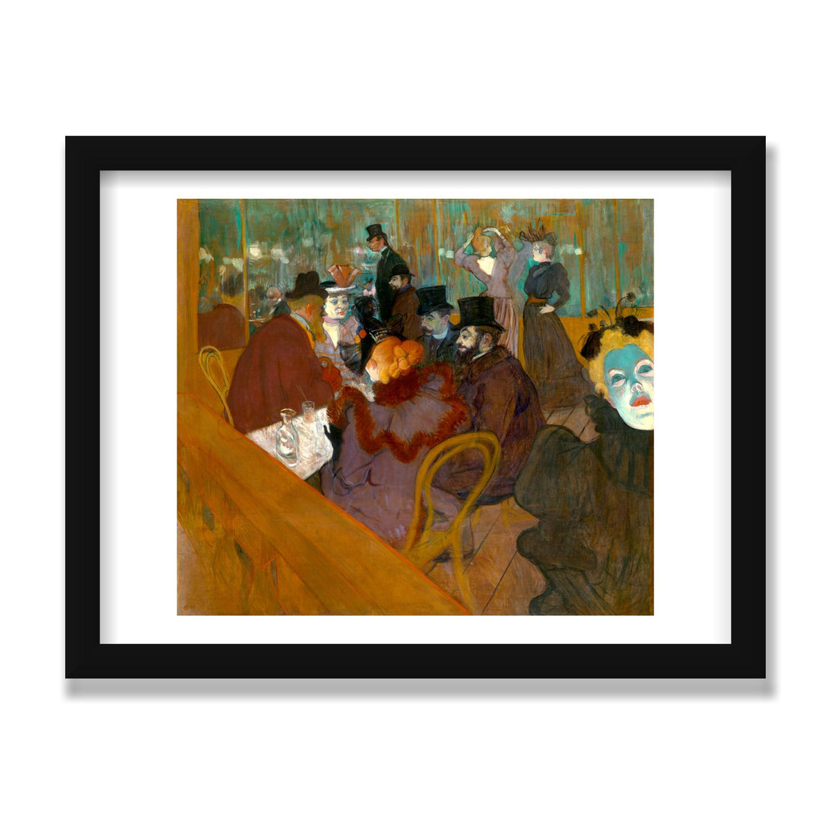 At the Moulin Rouge, 12 × 16 in, Black Satin frame
