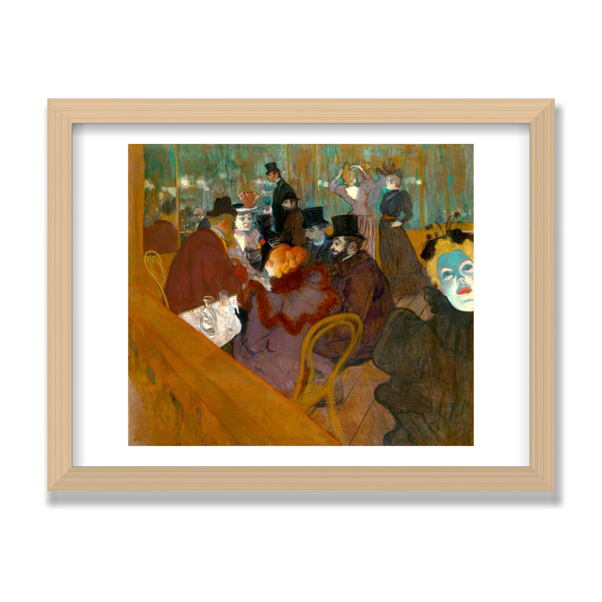 At the Moulin Rouge, 12 × 16 in, Natural Oak frame
